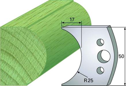 F 546 SP / HSS Standard - Profilmesser und Abweiser 50 mm - effektiv-werkzeuge