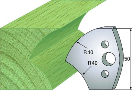 F 550 SP / HSS Standard - Profilmesser und Abweiser 50 mm - effektiv-werkzeuge