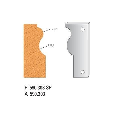 F 590.303 SP Standard - Profilmesser und Abweiser 90 mm - effektiv-werkzeuge