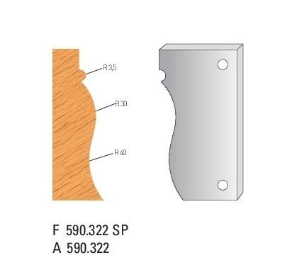 F 590.322 SP Standard - Profilmesser und Abweiser 90 mm - effektiv-werkzeuge