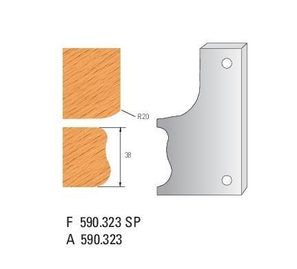 F 590.323 SP Standard - Profilmesser und Abweiser 90 mm - effektiv-werkzeuge