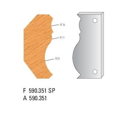 F 590.351 SP Standard - Profilmesser und Abweiser 90 mm - effektiv-werkzeuge