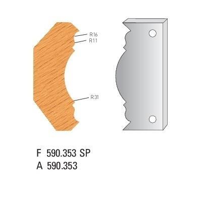 F 590.353 SP Standard - Profilmesser und Abweiser 90 mm - effektiv-werkzeuge