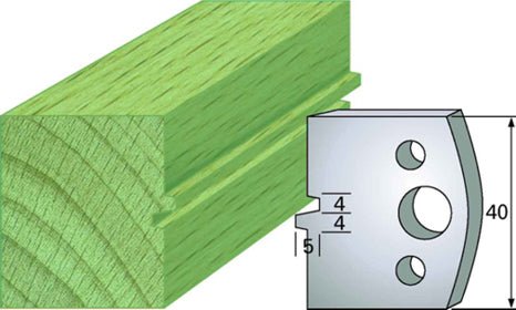 F 74 SP / HSS Standard - Profilmesser und Abweiser 40 mm - effektiv-werkzeuge