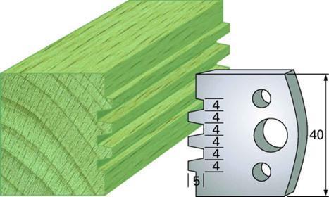 F 76 SP / HSS Standard - Profilmesser und Abweiser 40 mm - effektiv-werkzeuge