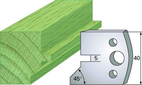 F 83 SP / HSS Standard - Profilmesser und Abweiser 40 mm - effektiv-werkzeuge