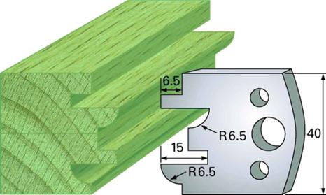 F 96 SP / HSS Standard - Profilmesser und Abweiser 40 mm - effektiv-werkzeuge