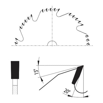HM Kreissägeblatt für große Schnitthöhen in Massivholz FZ Ø 600 - 800 mm - effektiv-werkzeuge