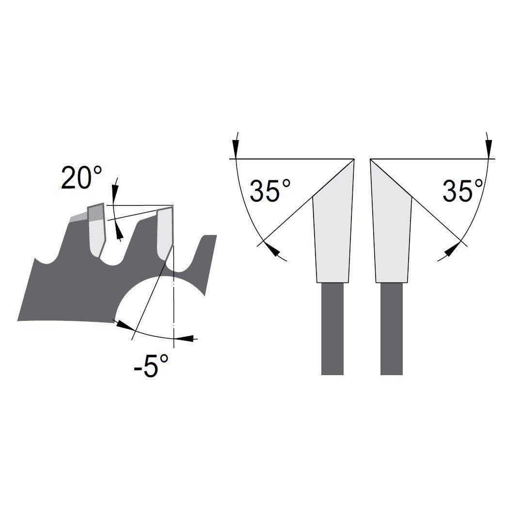 HM Kreissägeblatt Ø 250-350 mm Wechselzahn extrem, 35° - effektiv-werkzeuge