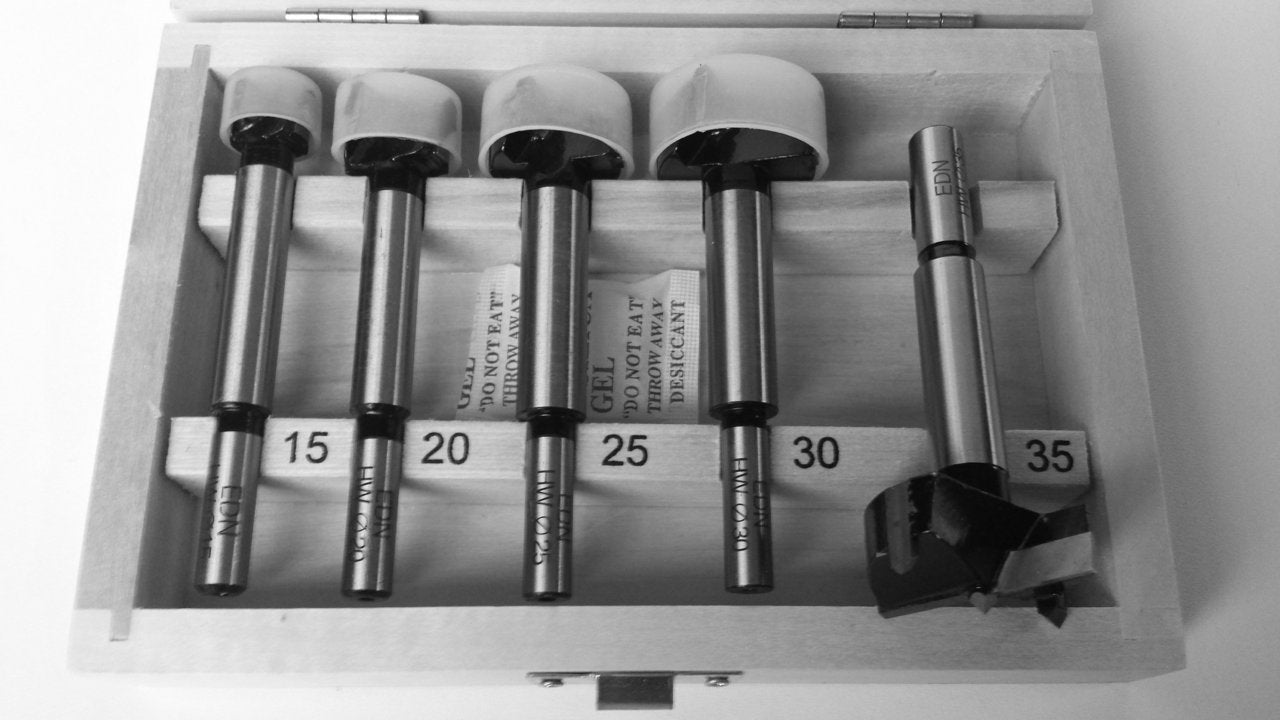 HM Kunstbohrersatz / Forsterbohrersatz 5-teilig in Holzkassette SK1 - effektiv-werkzeuge