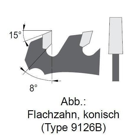 HM Vorritz-Kreissägeblatt Ø 80-180 mm Flachzahn konisch, Einteilige Ausführung - effektiv-werkzeuge
