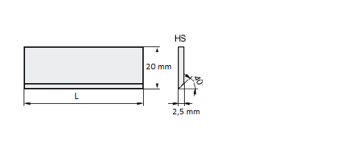 HSS 18 % Streifenhobelmesser 2,5 mm Stärke 2 Stk. - effektiv-werkzeuge