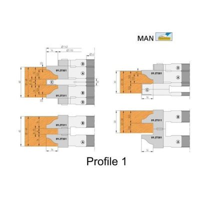 HW HM Konterprofil - Fräsersatz (5 Profile auswählbar) - effektiv-werkzeuge