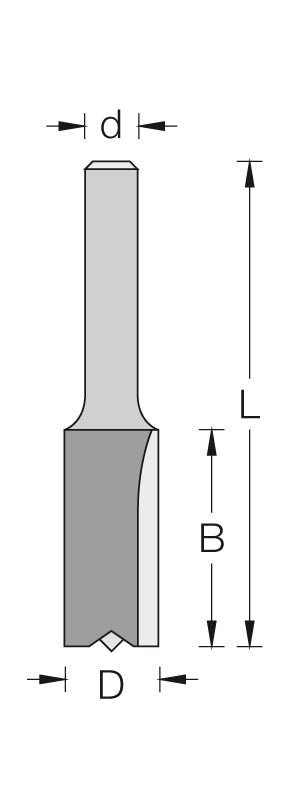 HM-Nutfräser D 5 x SL 11 mit Schaft 8mm HM-Nutfräser D 5 x SL 11 mit Schaft 8mm