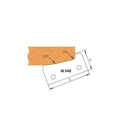 HW HM Wechselplatten - Möbeltürfräser Z2 (5 Profile auswählbar) - effektiv-werkzeuge
