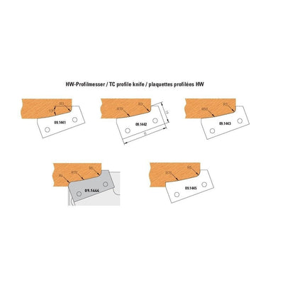 HW HM Wechselplatten - Möbeltürfräser Z2 (5 Profile auswählbar) - effektiv-werkzeuge