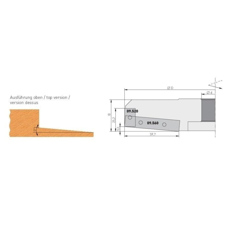 HW HM Wendeplatten Abplattfräser Z2+2 (Profil C) - effektiv-werkzeuge