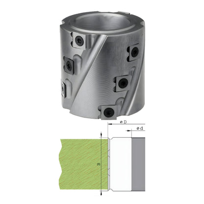 HW HM Wendeplatten Spiralfügemesserkopf
