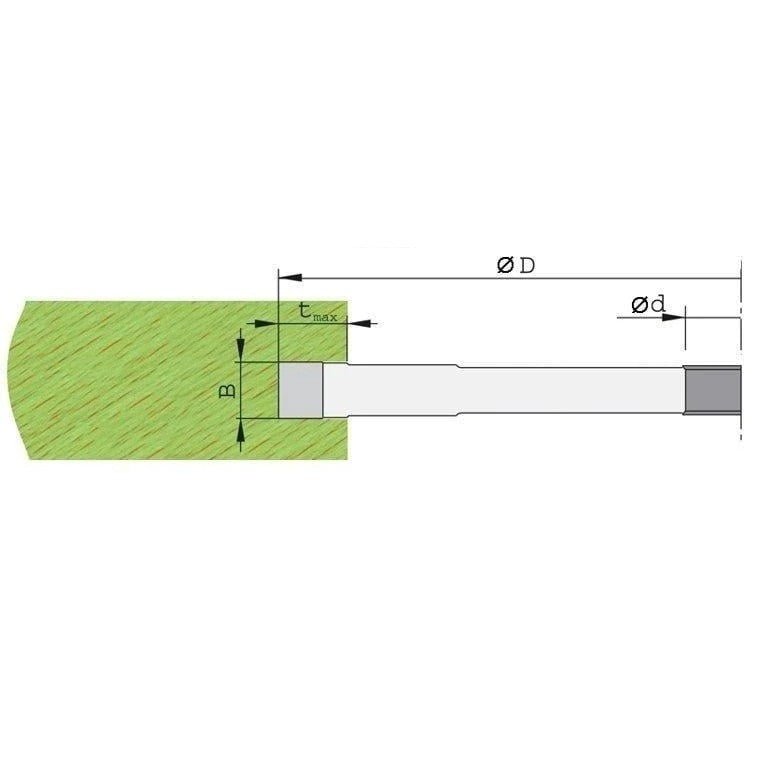 HW HM WPL Nutfräser Ø 180 mm, B 8-12 mm, Z4+V4 (Alu) - effektiv-werkzeuge