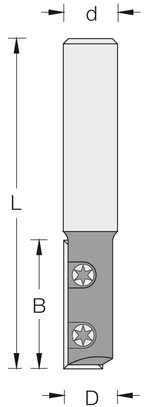 HW- (HM) WPL Oberfräser Z1 mit Bohrschneide, S12 - AL 30 mm - effektiv-werkzeuge