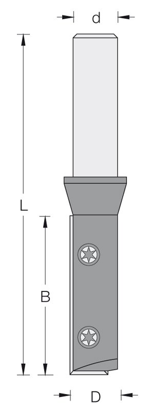 HW- (HM) WPL Oberfräser Z1 mit Bohrschneide, S12 - AL 50 mm - effektiv-werkzeuge