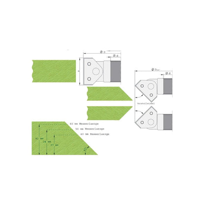 HW- (HM) WPL Schwenkmesserkopf Z2 mit Getriebe - effektiv-werkzeuge
